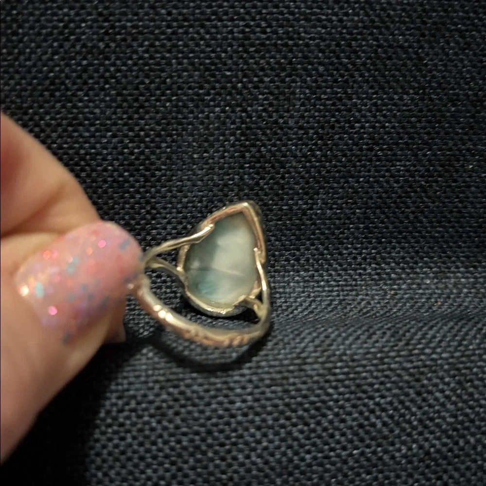 STERLING SILVER. Larimar Ring. Size9 NEW - Picture 4 of 7